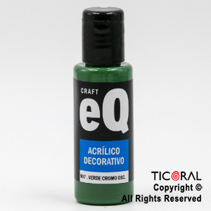 ACRIL.DECOR.EQ 907 VERDE CROMO OSCURO 50ML X 6 UNIDADES